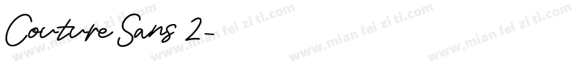 Couture Sans 2字体转换